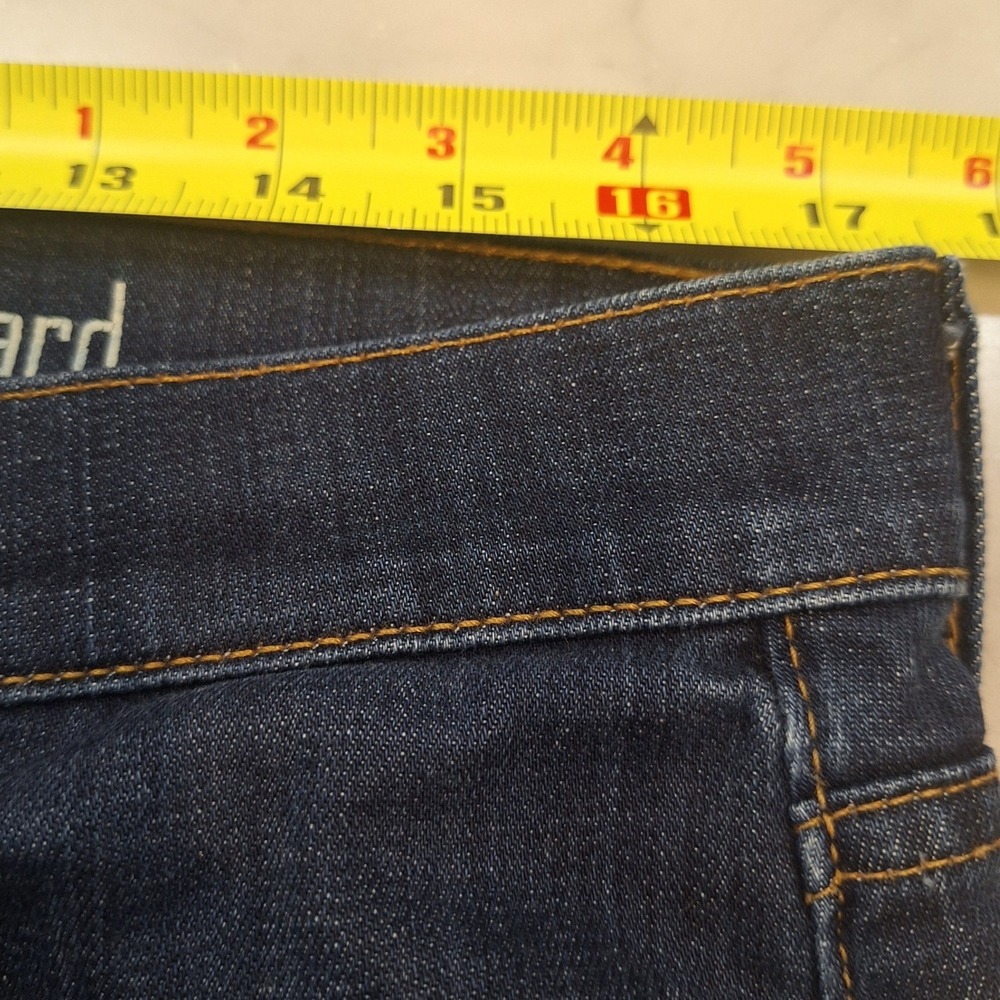 7 For All Mankind Standard Jeans Mens 34 Dark Blue Straight Leg Button Fly Denim - Picture 5 of 8